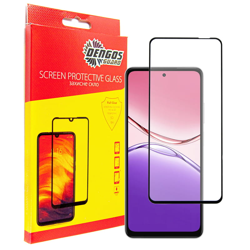 Защитное стекло Dengos для Oppo A5x Black Full Glue (TGFG-403)