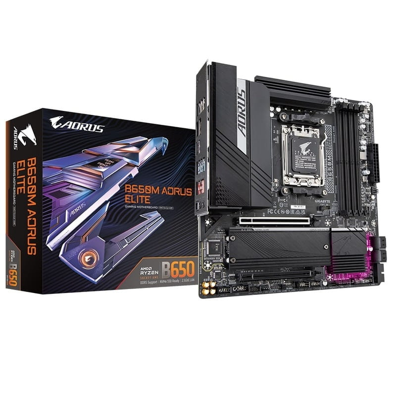 Материнська плата Gigabyte B650M Aorus Elite Socket AM5