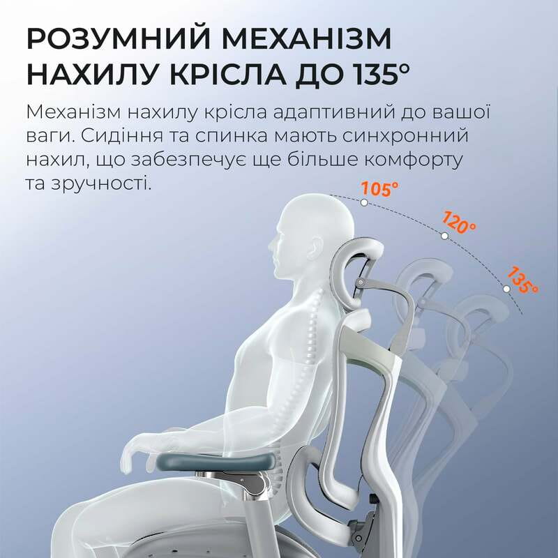Кресло офисное Sihoo Doro C300 Pro Mesh White (DORO-C300-PRO-M102)
