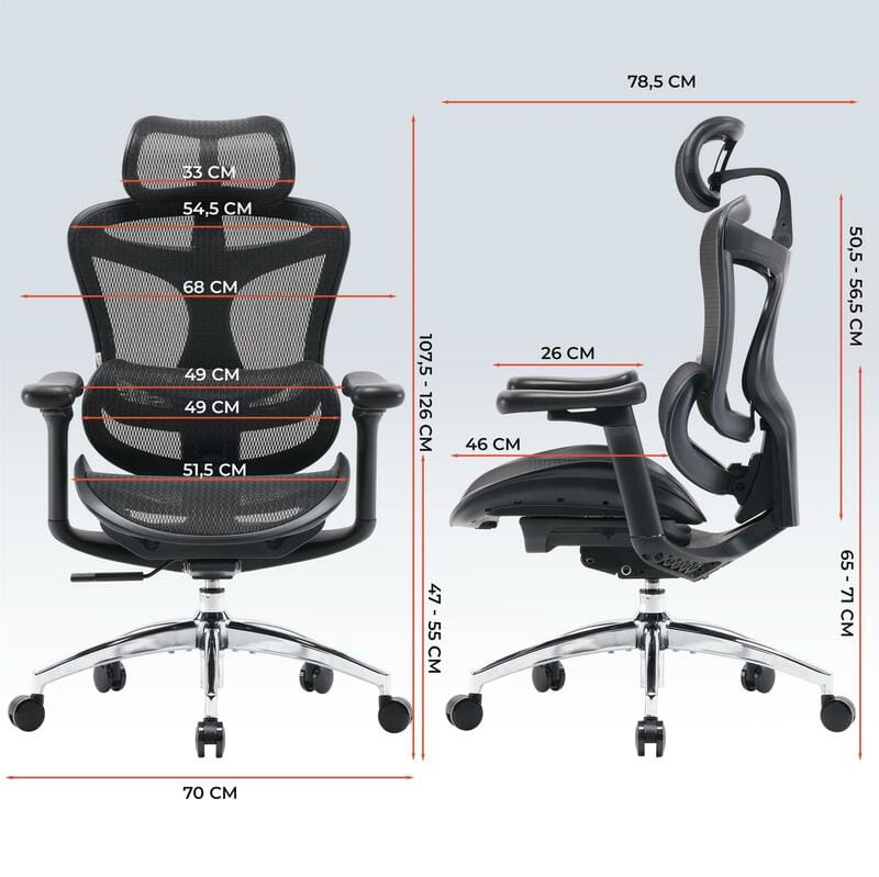 Кресло офисное Sihoo Doro C300L Mesh Black (DORO-C300L-A3-101)
