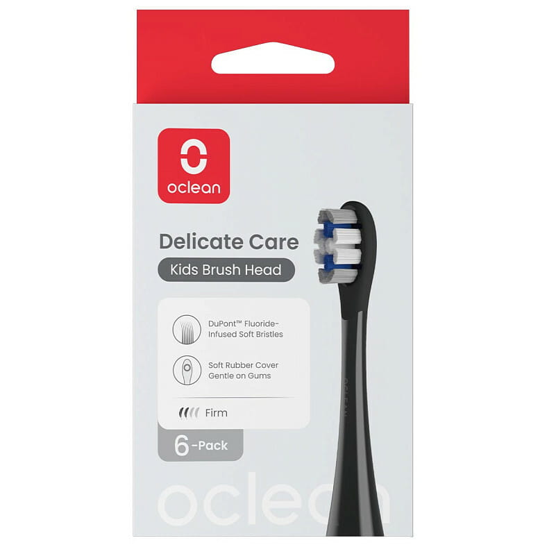 Насадка для зубної електрощітки Oclean X Kids P3K8 Black (6 шт) (6970810557381)