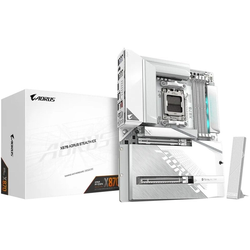 Материнская плата Gigabyte X870 Aorus Stealth Ice Socket AM5