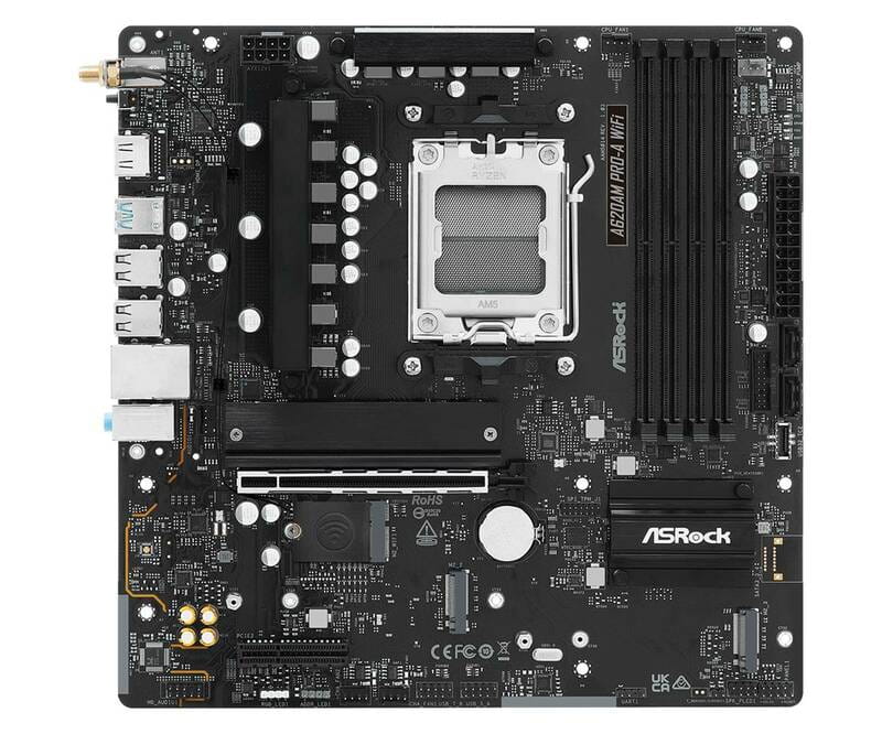 Материнська плата ASRock A620AM Pro-A WiFi Socket AM5