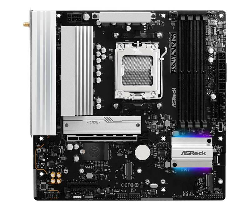 Материнская плата ASRock A620AM Pro RS WiFi Socket AM5