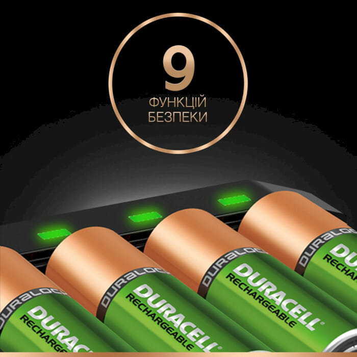 Зарядний пристрій Duracell CEF14 + AA/HR06 NI-MH 1300 mAh BL 2шт + AAA/HR03 NI-MH 750 mAh BL 2шт