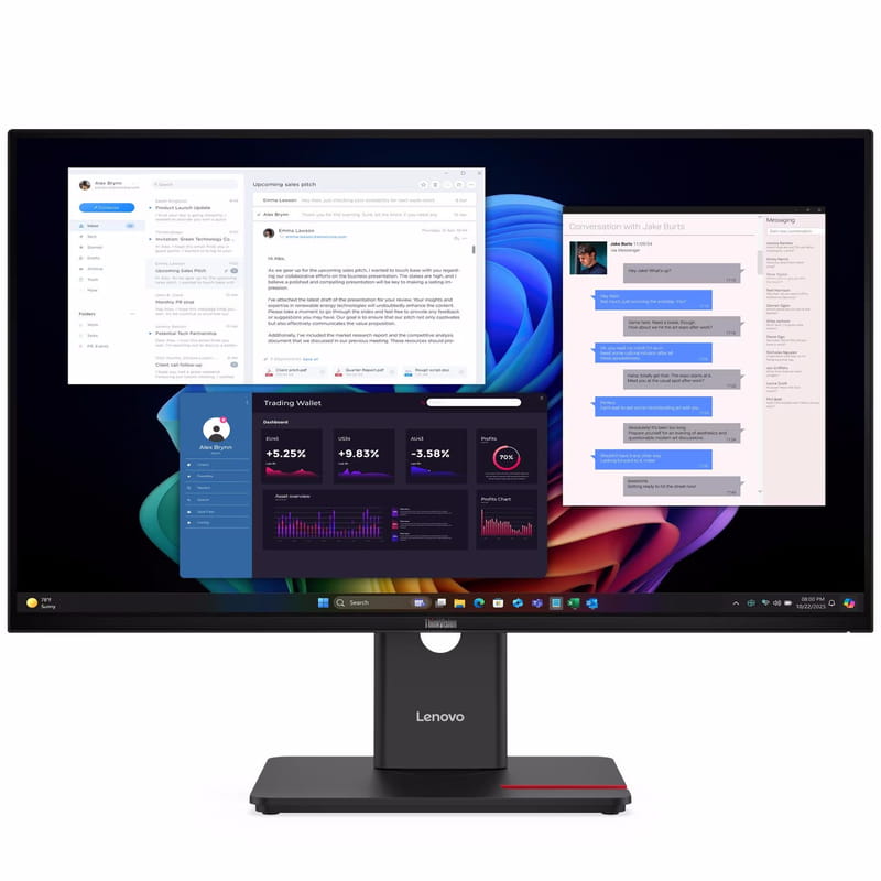 Монітор Lenovo 27" ThinkVision T27ud-40 (64AFGAT2UA) IPS Black