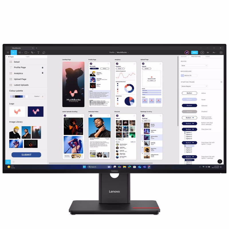 Монітор Lenovo 31.5" ThinkVision T32ud-40 (64B0GAT1UA) IPS Black