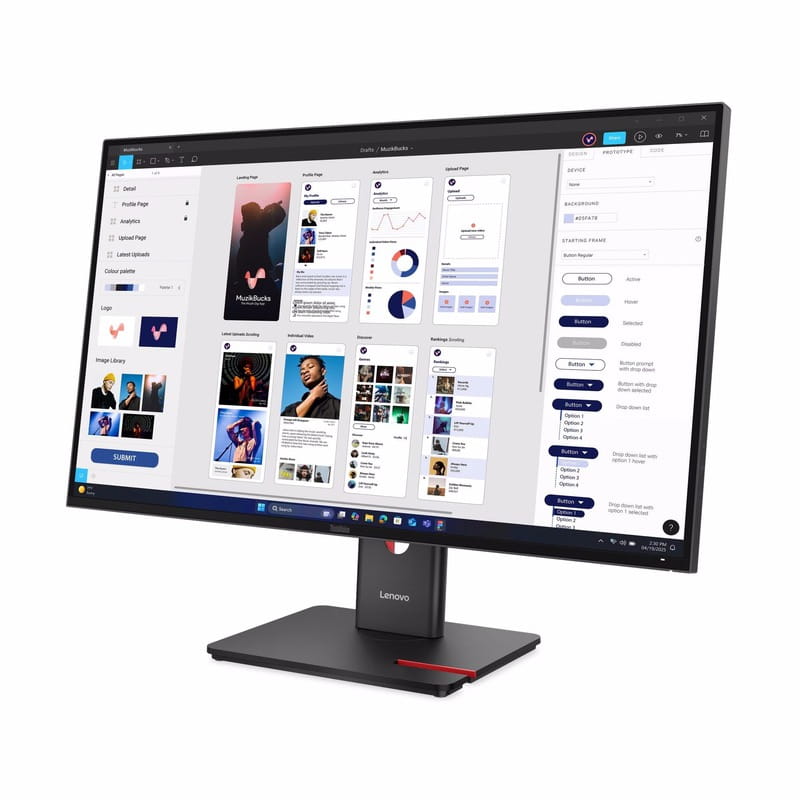 Монітор Lenovo 31.5" ThinkVision T32ud-40 (64B0GAT1UA) IPS Black