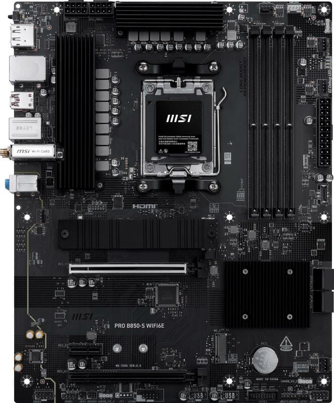Материнська плата MSI Pro B850-S WiFi6E Socket AM5
