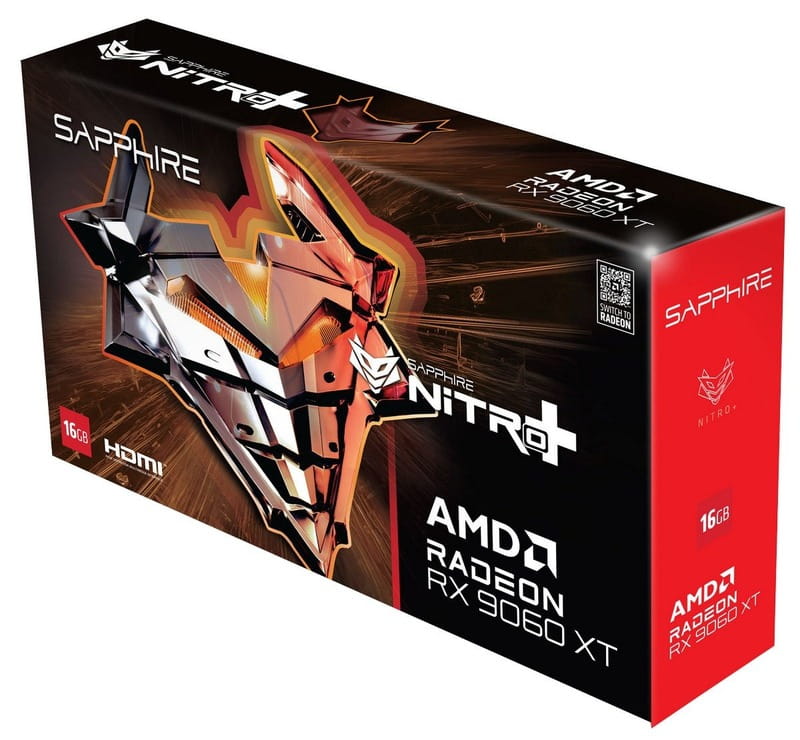 Відеокарта AMD Radeon RX 9060 XT 16GB GDDR6 Nitro+ Gaming OC Sapphire (11350-01-20G)