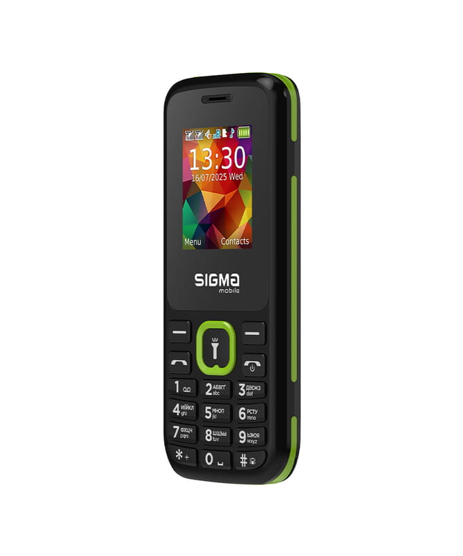 Мобiльний телефон Sigma mobile X-style 171 Mini Dual Sim Black/Green
