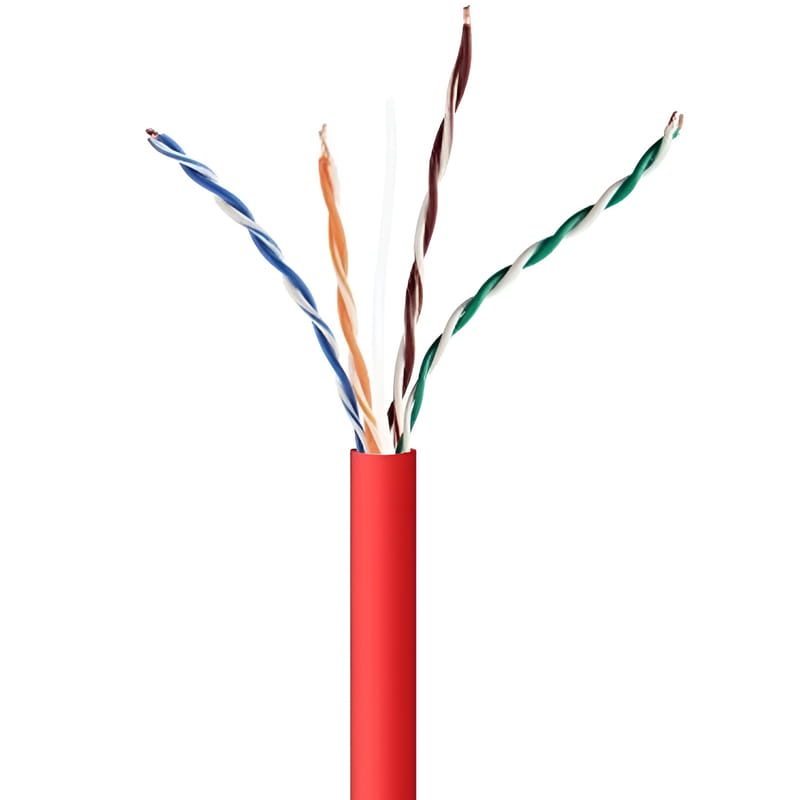 Кабель витая пара Cablexpert (UPC-5004E-SOL-R) CAT5e, алюминий под медью (CCA с AWG24), неэкранированный, красный, 305м