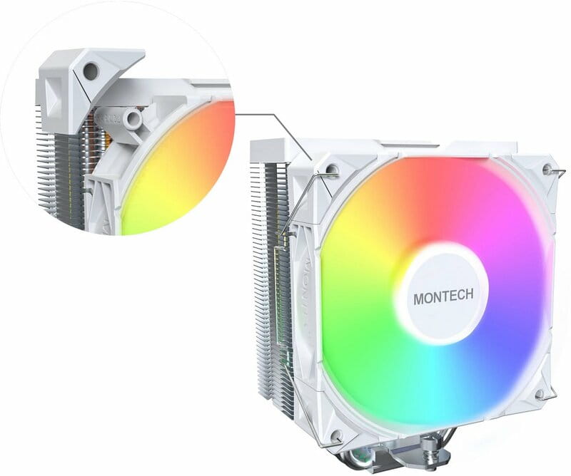 Кулер процессорный Montech NX400 ARGB White