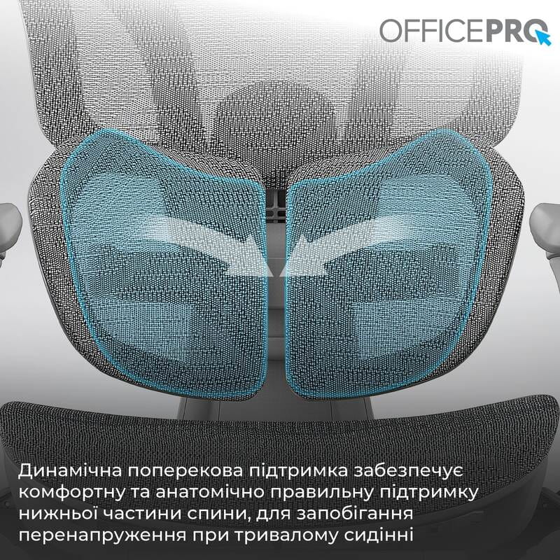 Крісло офісне OfficePro Elite OC950G Gray