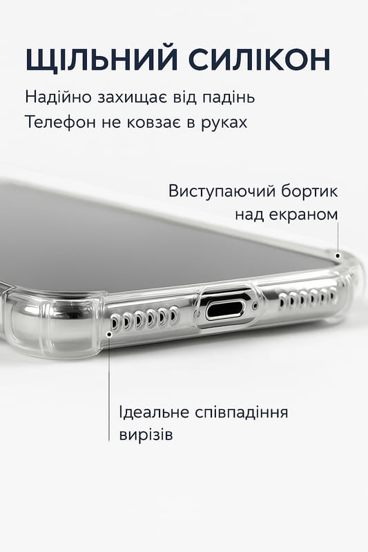 Чохол-накладка BeCover Anti-Shock для Apple iPhone 17 Pro Clear (713797)