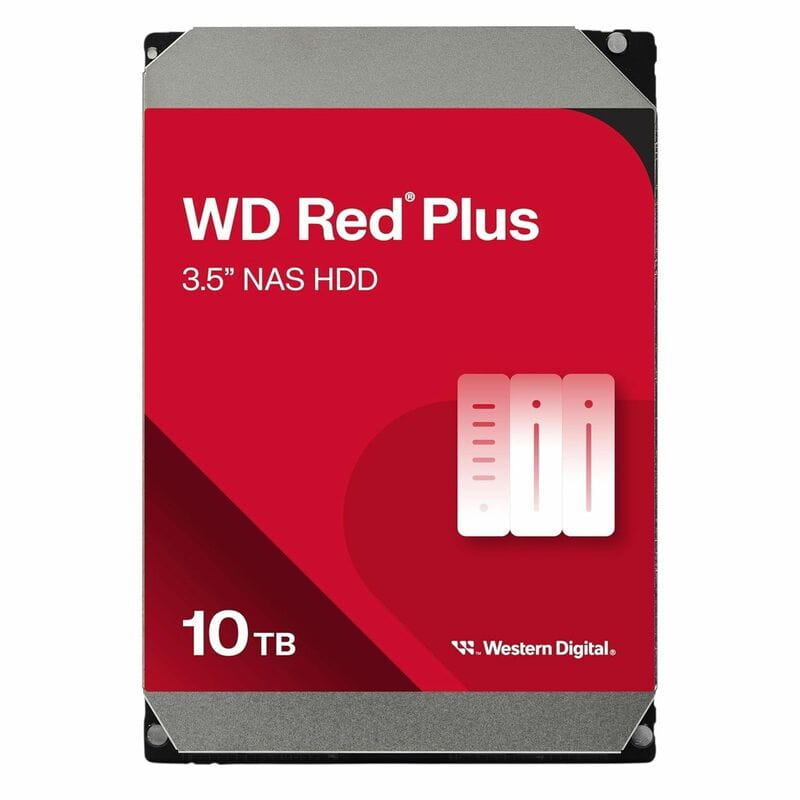 Накопичувач HDD SATA 10.0TB WD Red Plus 7200rpm 512MB (WD100EFGX)
