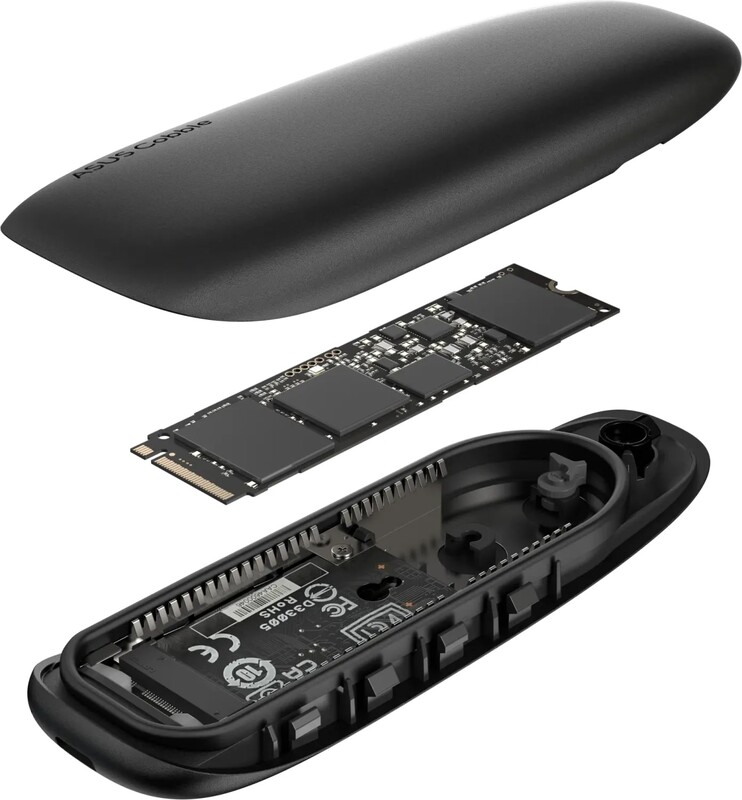 Внешний карман Asus Cobble ESD-A1A PCIe NVMe M.2 2230/2242/2260/2280 USB Type-C 3.2 Black (90DD02R0-M09000)