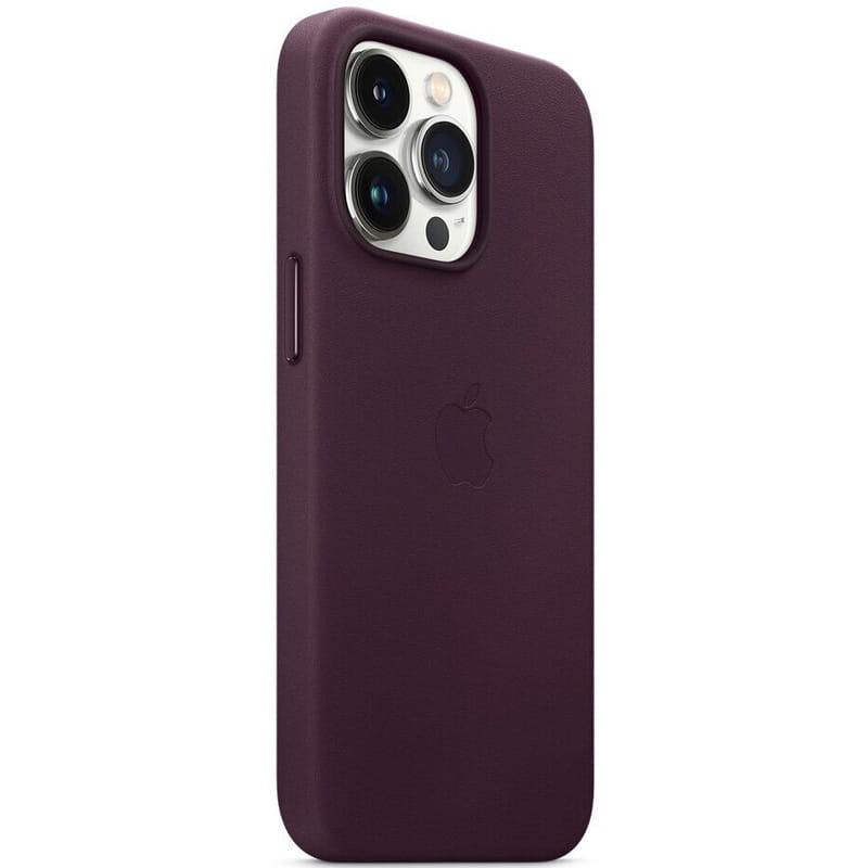 Чохол-накладка Apple Leather Case with MagSafe для Apple iPhone 13 Pro Dark Cherry (MM1A3)
