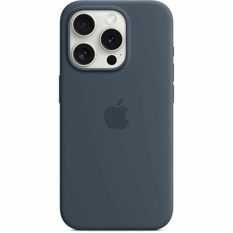 Чехол-накладка Apple Silicone Case with MagSafe для Apple iPhone 15 Pro Storm Blue (MT1D3)