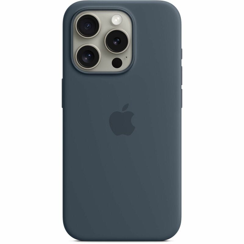 Чехол-накладка Apple Silicone Case with MagSafe для Apple iPhone 15 Pro Storm Blue (MT1D3)