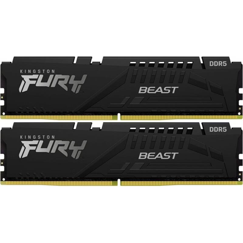 Модуль пам`яті DDR5 2x32GB/6000 Kingston Fury Beast Black (KF560C30BBEK2-64)