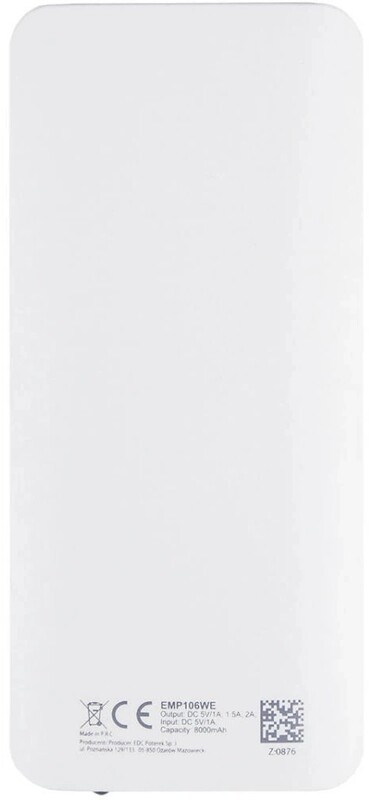 Універсальна мобільна батарея Esperanza 8000mAh White-Grey (EMP106WE)