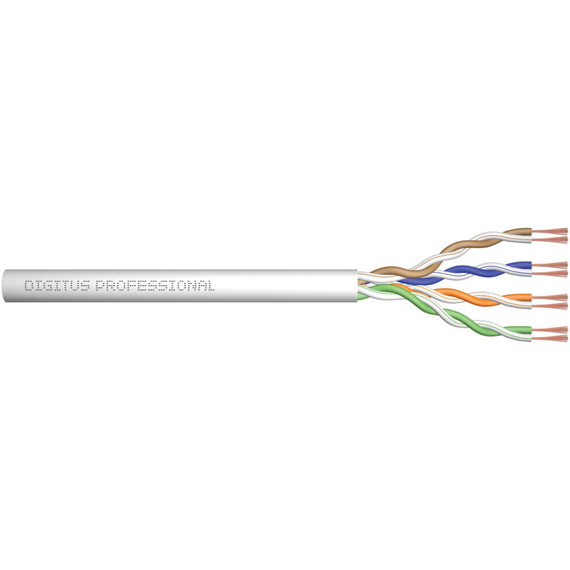 Кабель Digitus кат. 5e U-UTP, 305m, AWG 26/7, сірий (DK-1511-P-305-1)