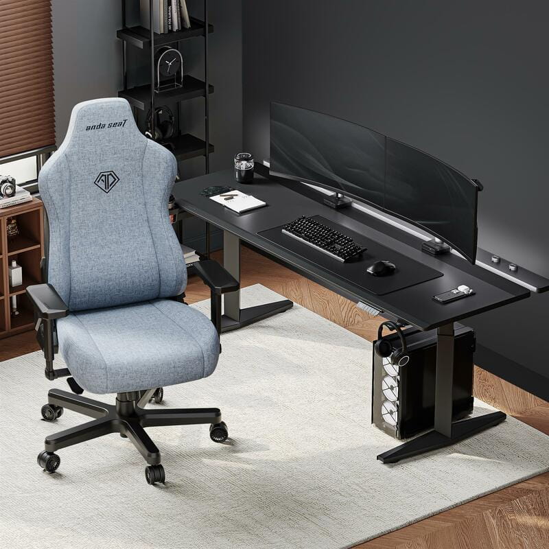 Крісло для геймерів Anda Seat Kaiser 3E XL Gray Blue Fabric (AD23YC-XL-09-T-CF-T01)