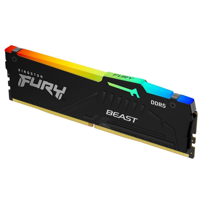 Модуль пам`яті DDR5 32GB/5200 Kingston Fury Beast RGB Black (KF552C40BB2A-32)