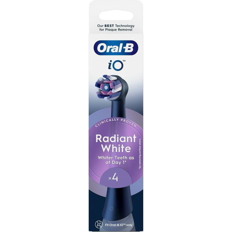 Насадка для зубной электрощетки Braun Oral-B iO RB WB Radiant White Black (4 шт)