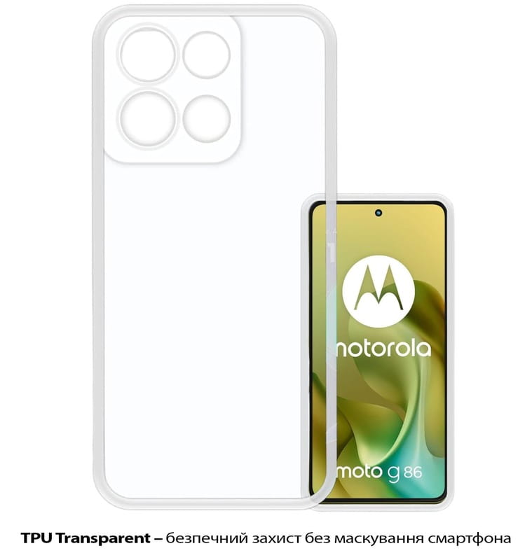 Чeхол-накладка BeCover для Motorola Moto G86 Transparancy (713769)