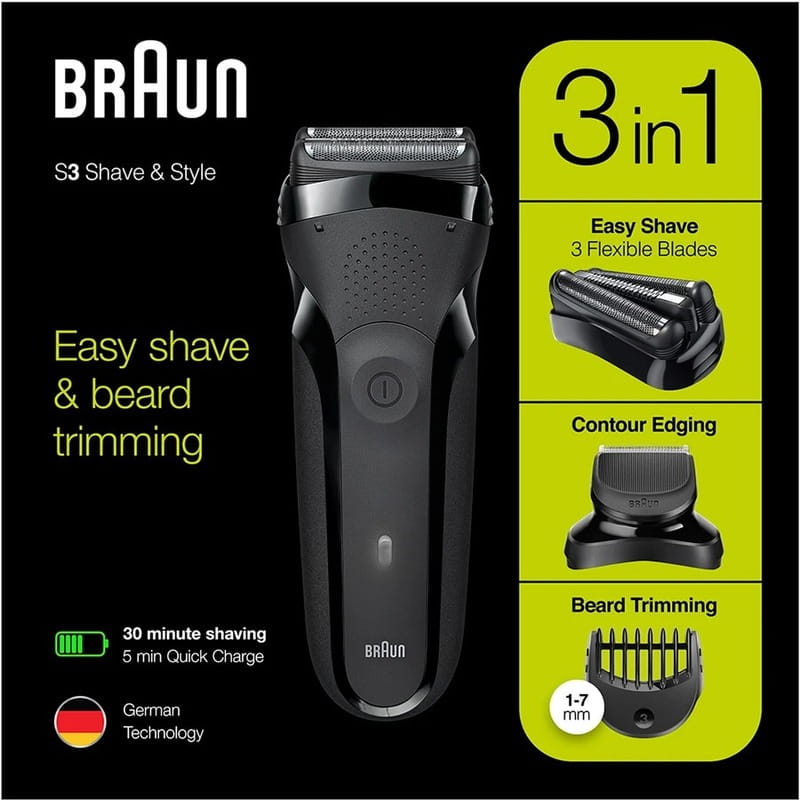 Электробритва Braun Series 3 300BT Black/Black
