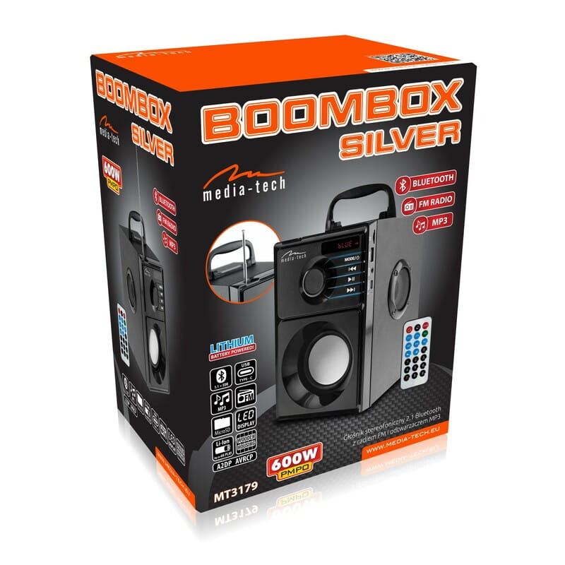 Акустическая система Media-Tech Boombox Silver Black (MT3179)