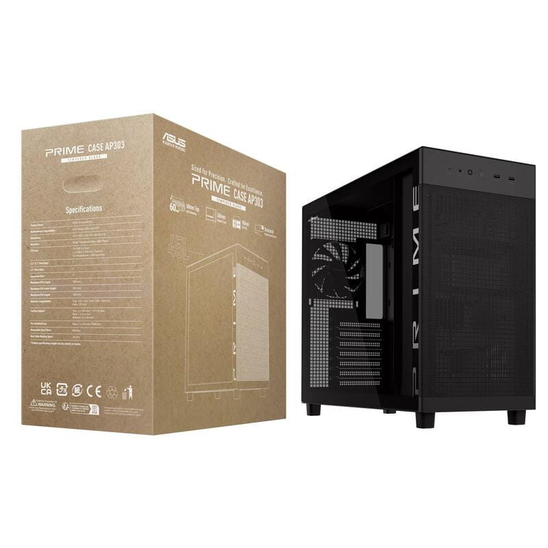 Корпус Asus Prime AP303 TG Black (90DC00V0-B39010)