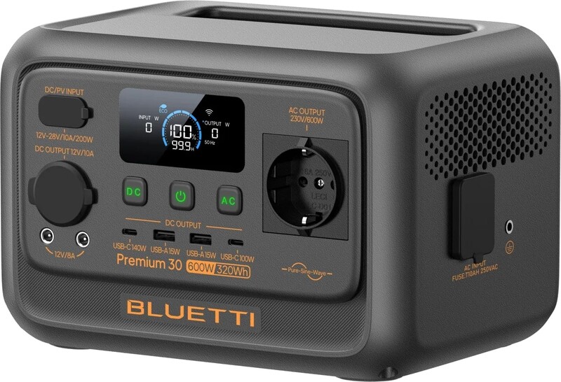 Зарядна станція Bluetti Premium 30 V2, 600W, 320Wh