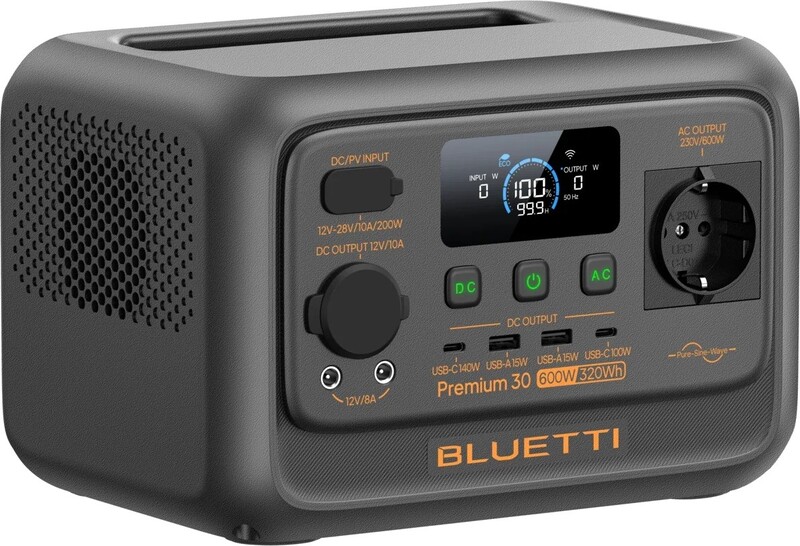 Зарядна станція Bluetti Premium 30 V2, 600W, 320Wh