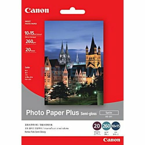 Фотобумага CANON (SG-201) Photo Paper Plus полуглянцевая 260г/м2 10х15см 50л (1686B015)