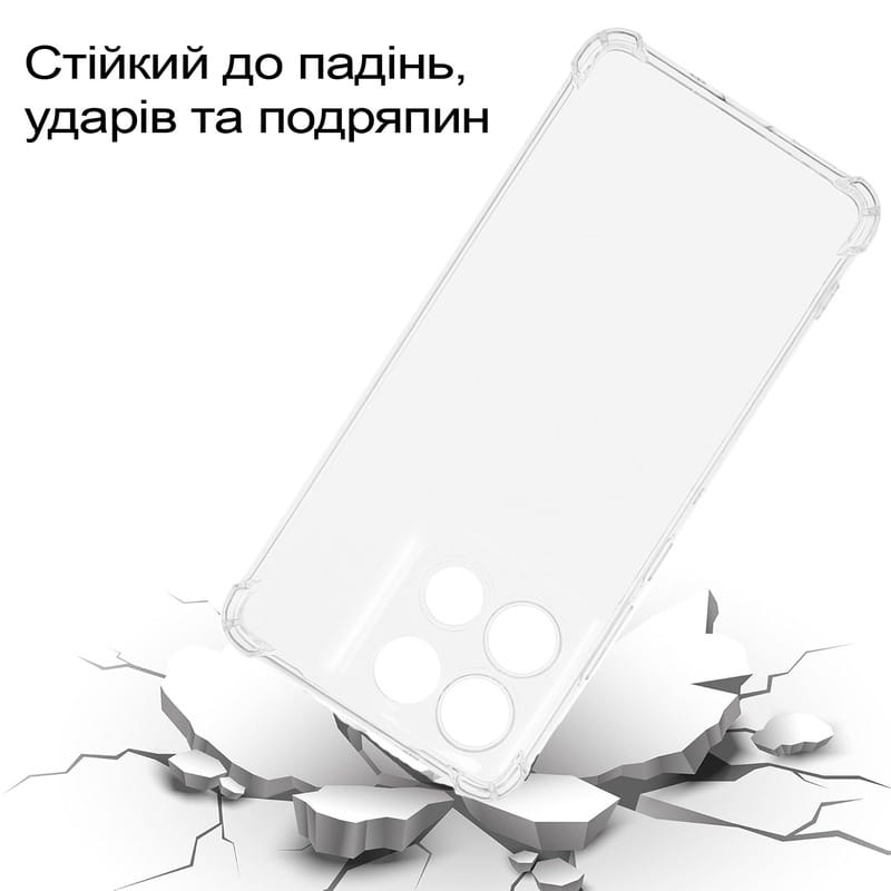 Чeхол-накладка BeCover Anti-Shock для Motorola Moto G86 Clear (713803)