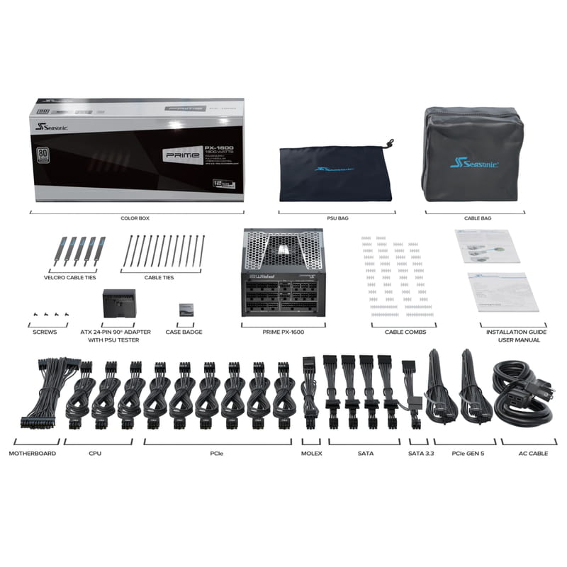 Блок питания Seasonic Prime PX 1600W ATX 3.1 (PRIME PX 1600-ATX31)