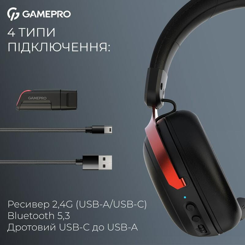 Гарнитура GamePro Asgard Freya Pro Black-Red (HSW201BR)