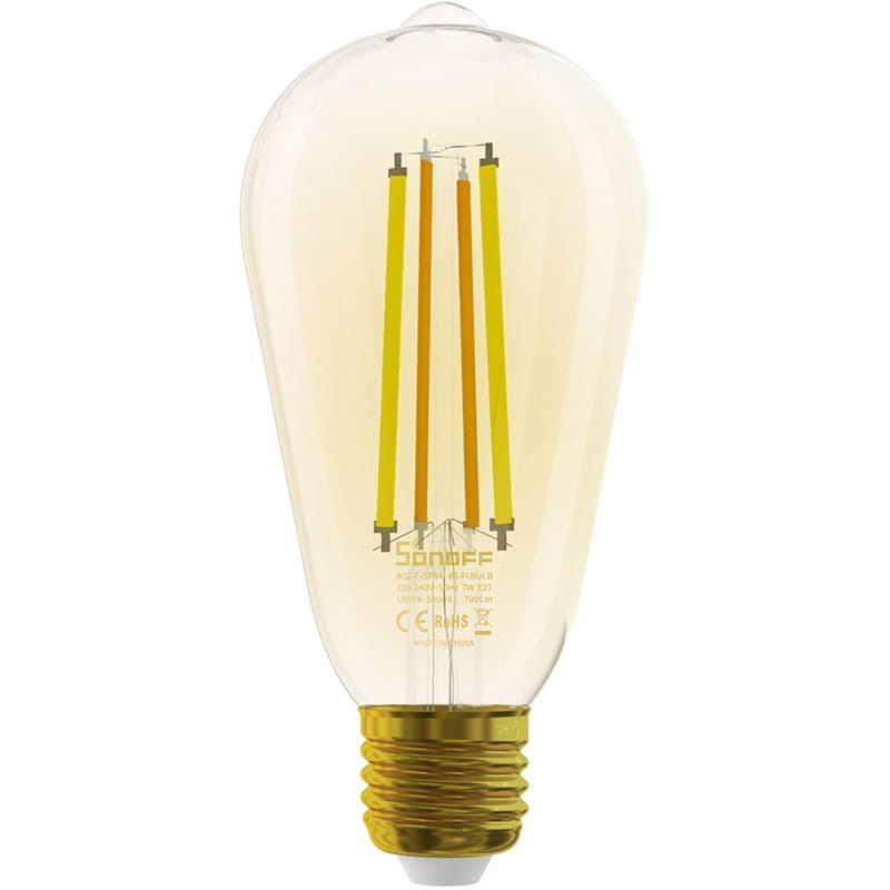 Умная светодиодная филаментная лампа Sonoff 7W E27 5000K (B02-F-ST64)