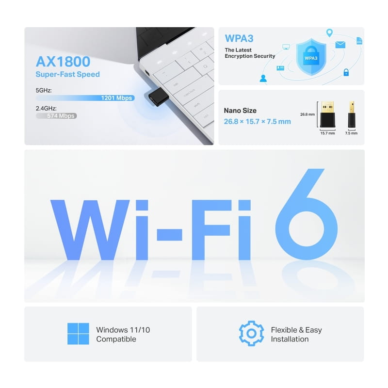 Бездротовий адаптер TP-Link Archer TX20U Nano
