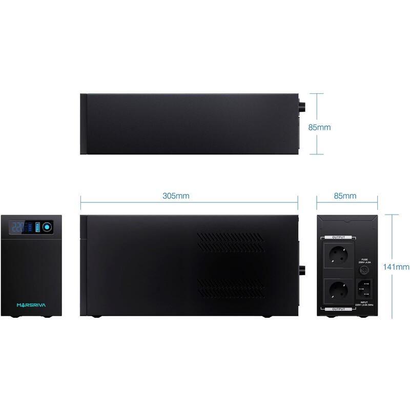 Джерело безперебійного живлення Marsriva MR-UF1200L 1200VA Line-Interactive