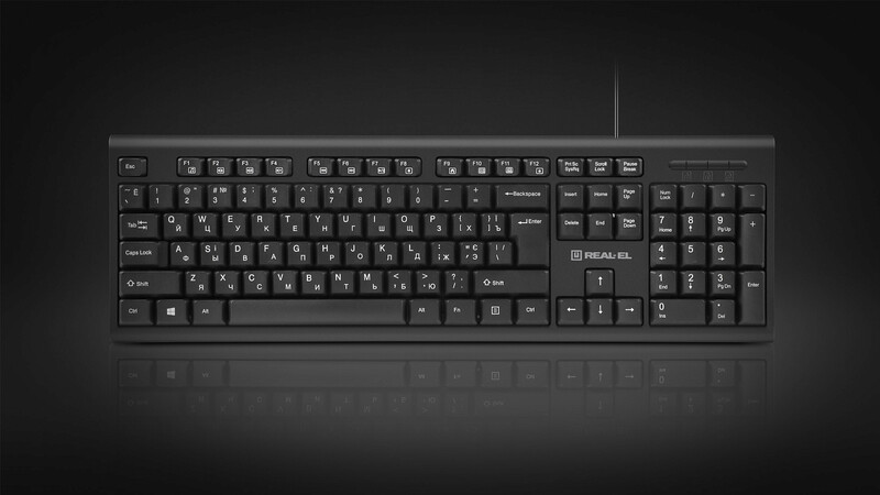 Комплект (клавиатура, мышь) REAL-EL Kit 511 Black