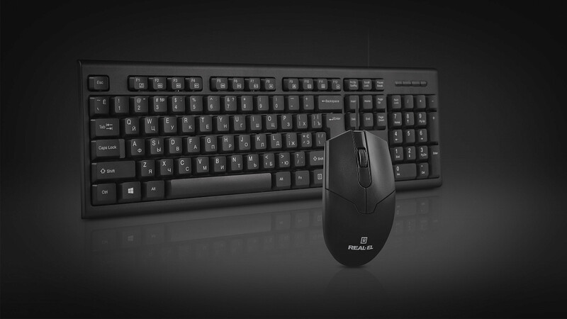 Комплект (клавиатура, мышь) REAL-EL Kit 511 Black