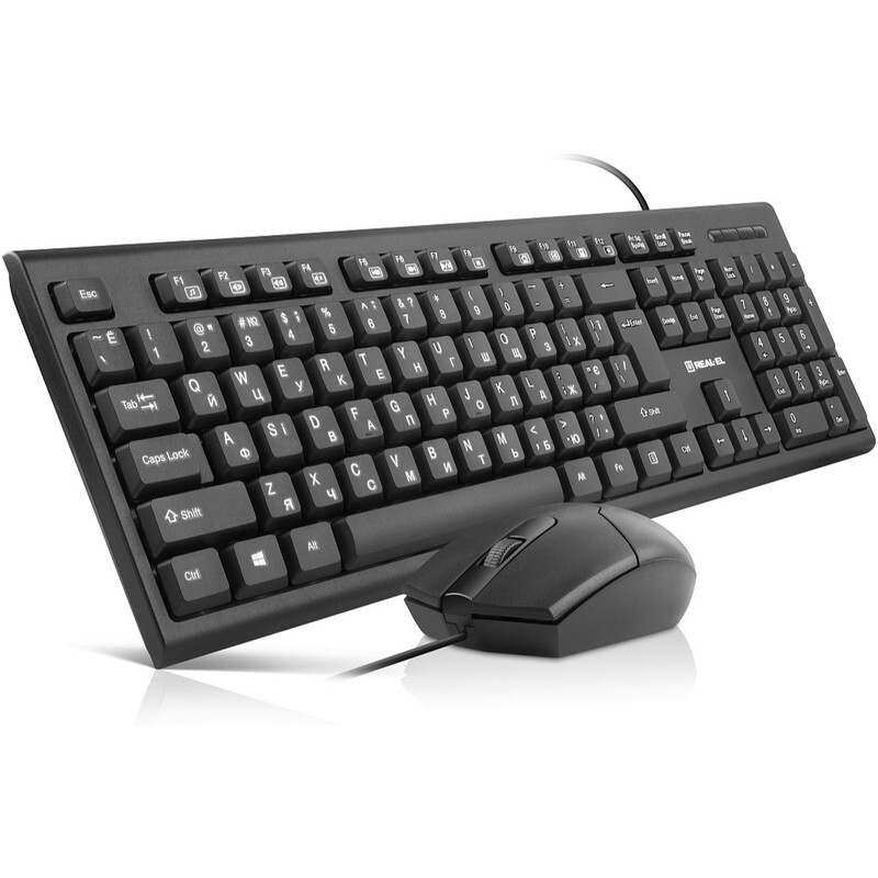 Комплект (клавиатура, мышь) REAL-EL Kit 511 Black