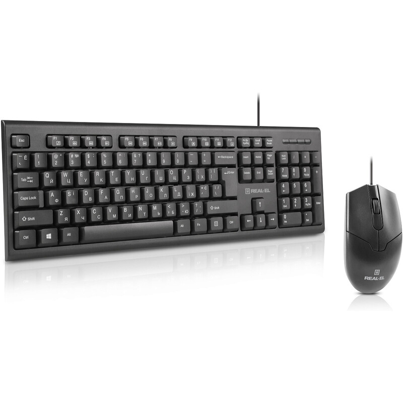 Комплект (клавиатура, мышь) REAL-EL Kit 511 Black