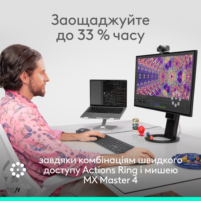 Мышь беспроводная Logitech MX Master 4 Pale Gray (910-007563)