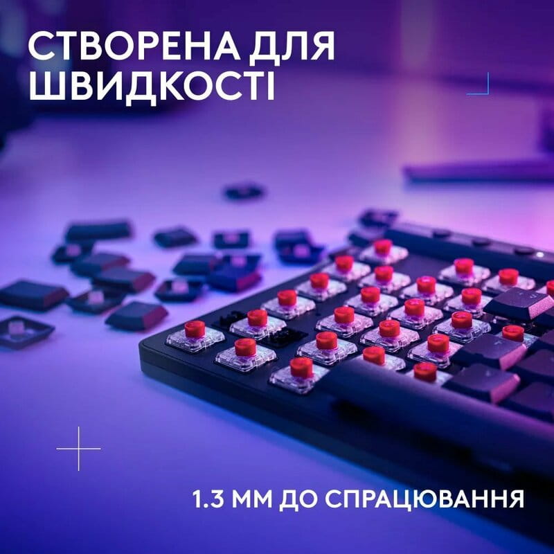 Клавiатура бездротова Logitech G515 Rapid TKL Black (920-013861)