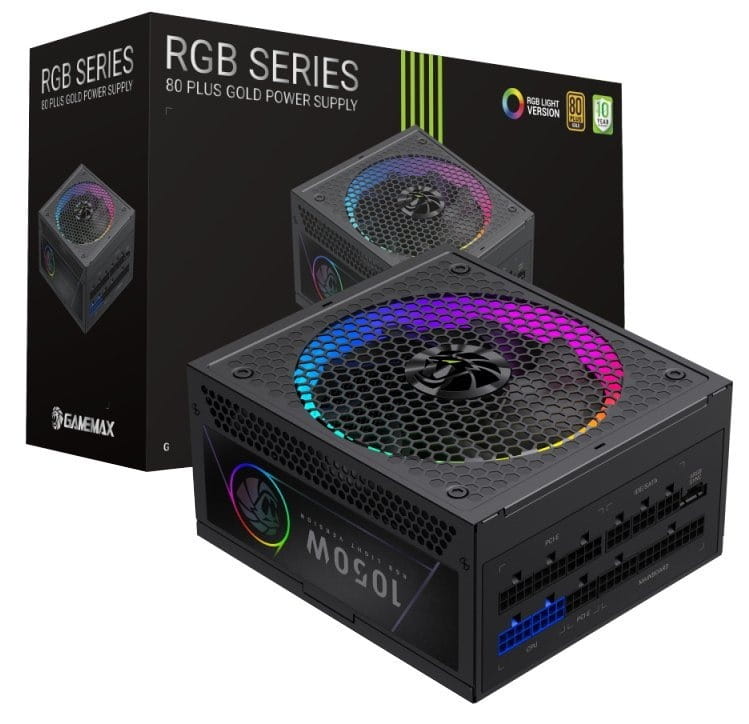 Блок питания GameMax RGB 1050G 1050W Black